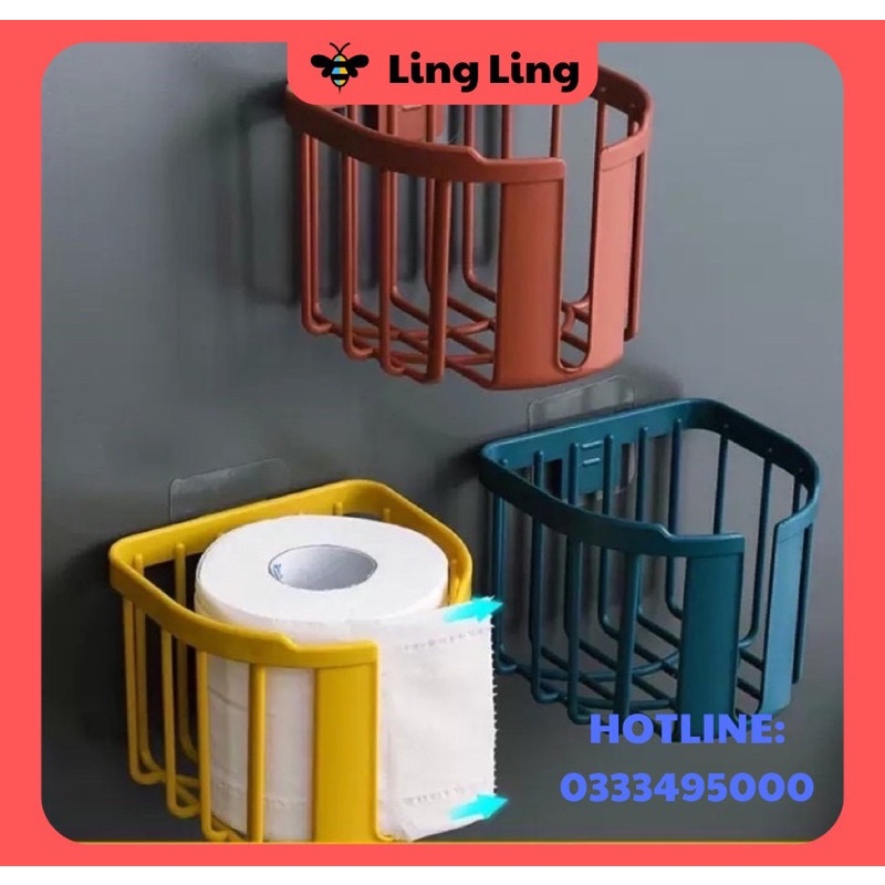 Giỏ đựng đồ đa năng giấy vệ sinh dán tường