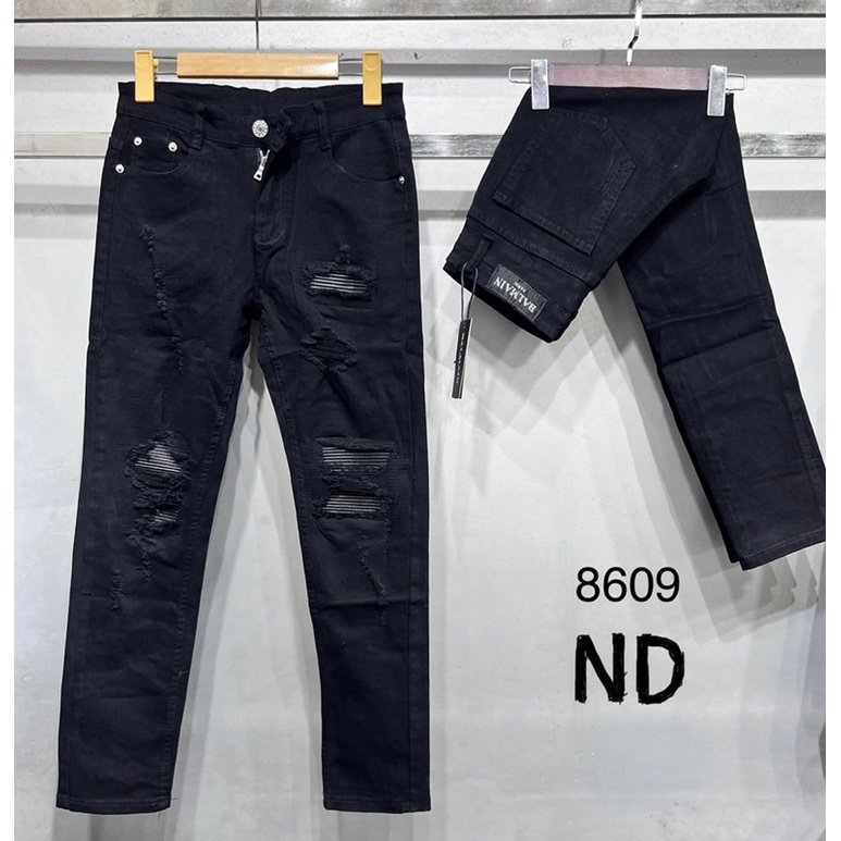 Quần jean thời trang nam mầu đen có hoạ tiết kéo khoá, Quần bò ống côn phong cách trẻ trung btshop từ 28 đến 34