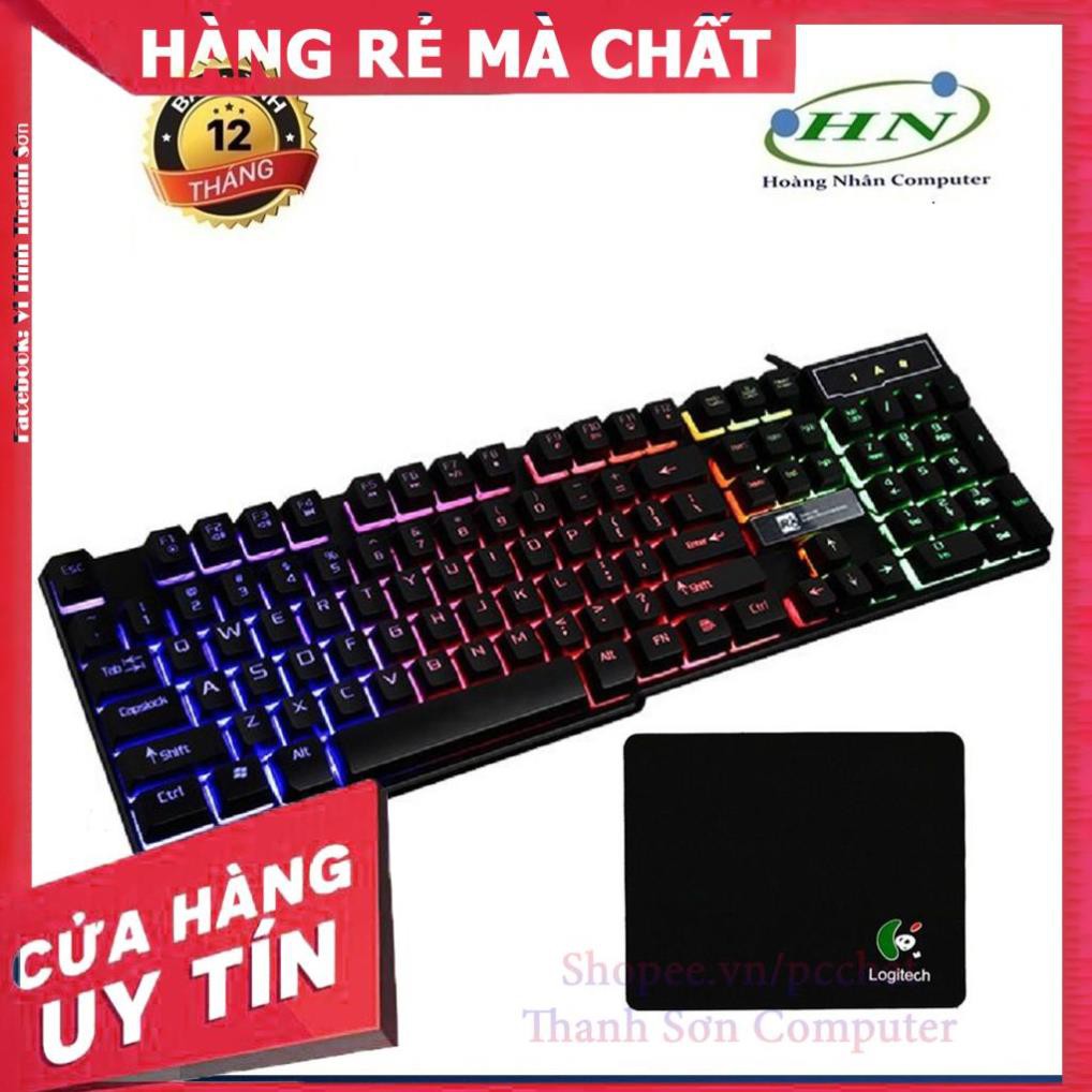 Bàn phím game giả cơ R8 1822 có đèn led 7 màu + Tặng Lót Chuột Logitech - Linh Kiện Phụ Kiện PC Laptop Thanh Sơn