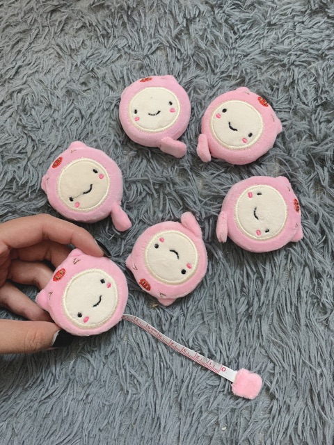 Thước Dây Rút Hình Lợn Hồng Cute - Thước Dây Cuộn Mini Hoạt Hình Dễ Thương