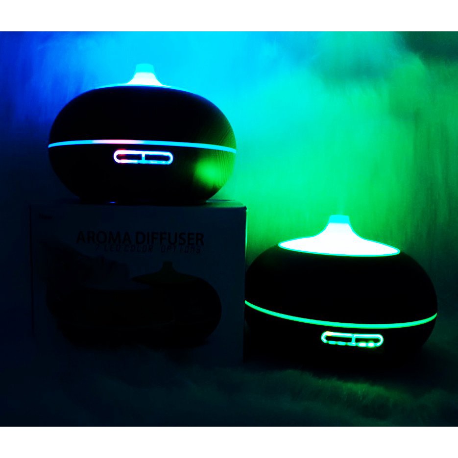 Máy Khuếch Tán Tinh Dầu HU001 Cổ Cao Vân Gỗ Sáng