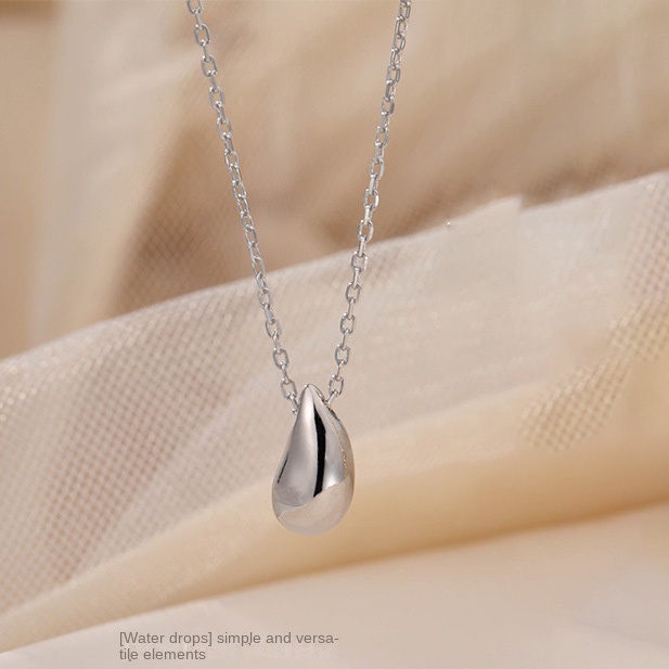 Vòng cổ Mặt Hình Giọt Nước Màu Trơn Đơn Giản Cho Nữ