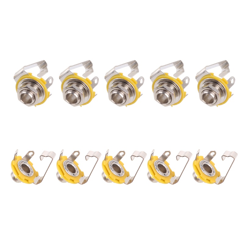 Set 10 Giắc Cắm Đơn 6.35mm 1 / 4 &quot;Cho Đàn Guitar