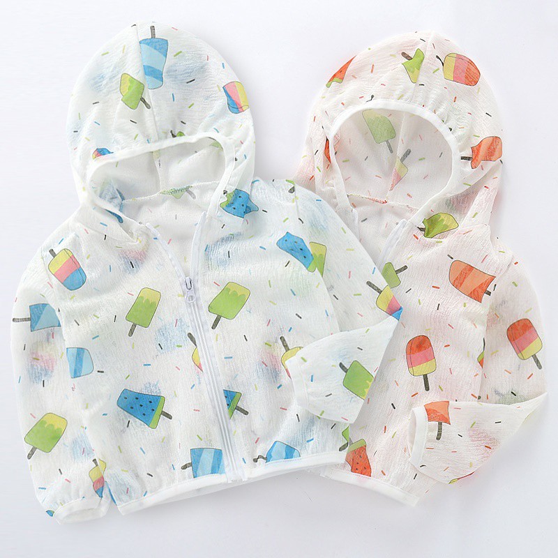 Áo khoác gió, chống nắng hàng Quảng Châu chất cotton giấy dễ thương cho bé8-18kg