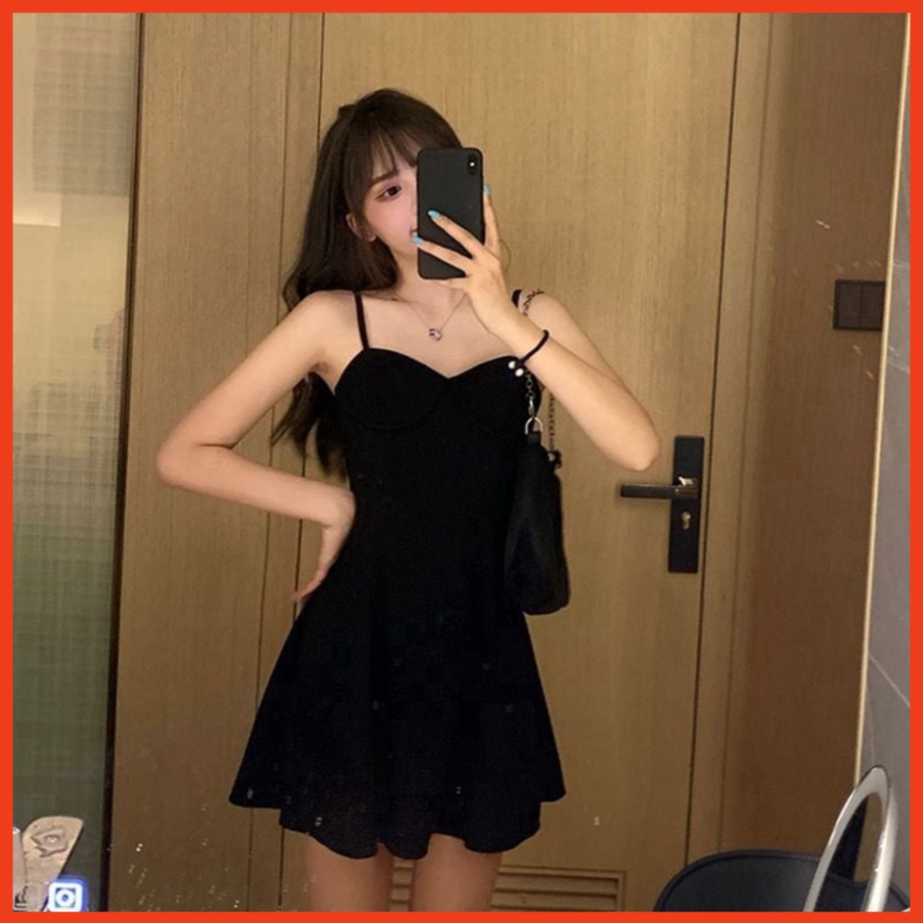 Set Jenni Áo Sơ Mi Croptop Nửa Ngực Mix Váy 2 Dây body 🦋 FREESHIP🦋Set áo tay bồng dài tay trắng kèm váy