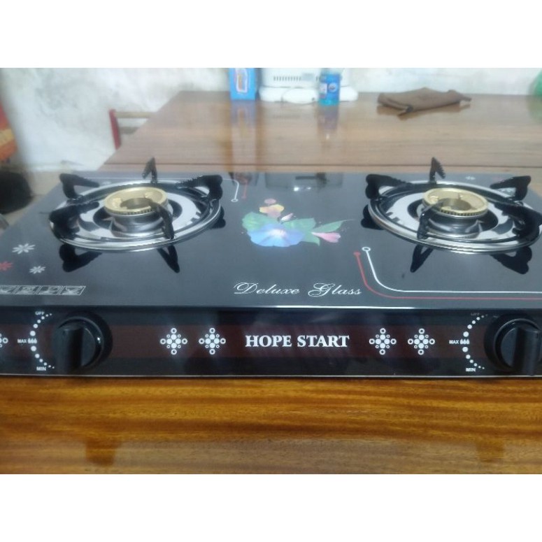 [CHÍNH HÃNG] bếp gas đôi mặt kính HOPE START - HP02