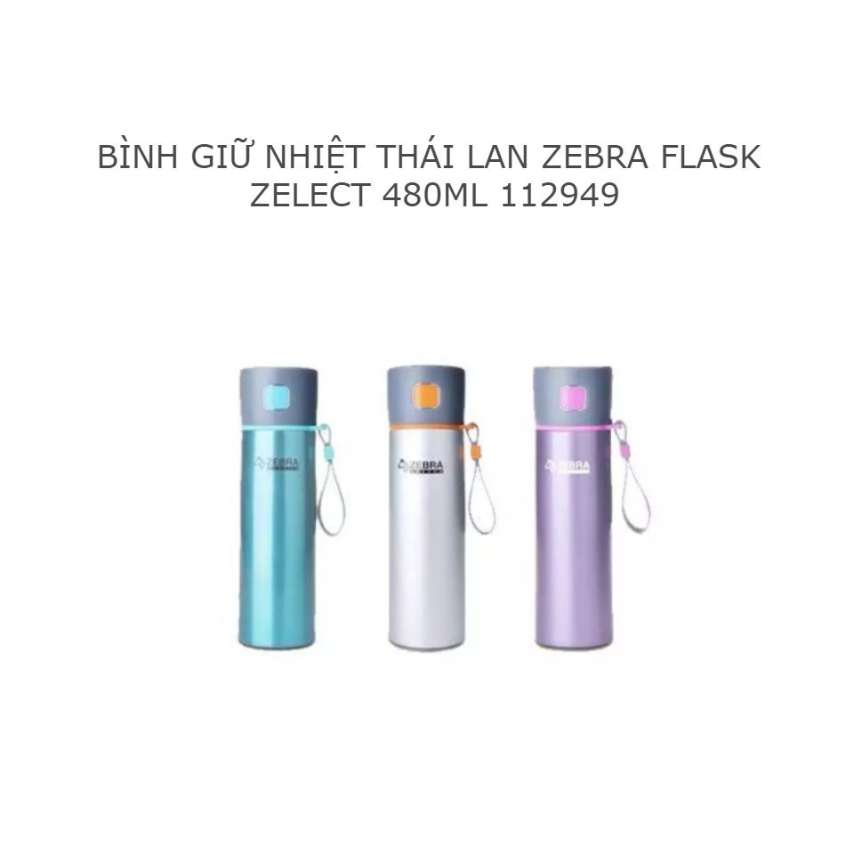Bình Giữ Nhiệt ZEBRA 480ml 112949 Inox 304 Thái Lan