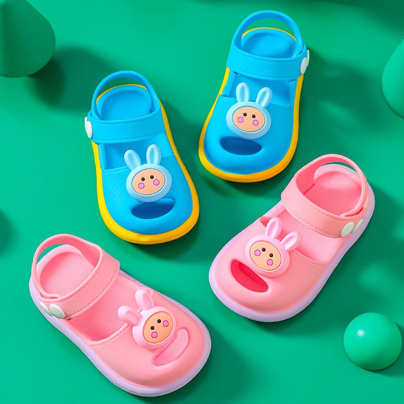 Sandal Cúc Bấm Tập Đi Đế Êm Cao Su Mềm Chống Chơn Trượt Chống Vấp Hình Thỏ Đáng Yêu Cho Bé Từ 0 Đến 2 Tuổi ( 8109 )