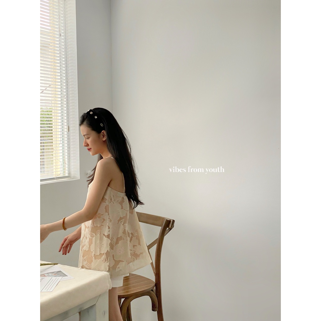ÁO 2 DÂY CỔ NGANG IN HOA_AV1174