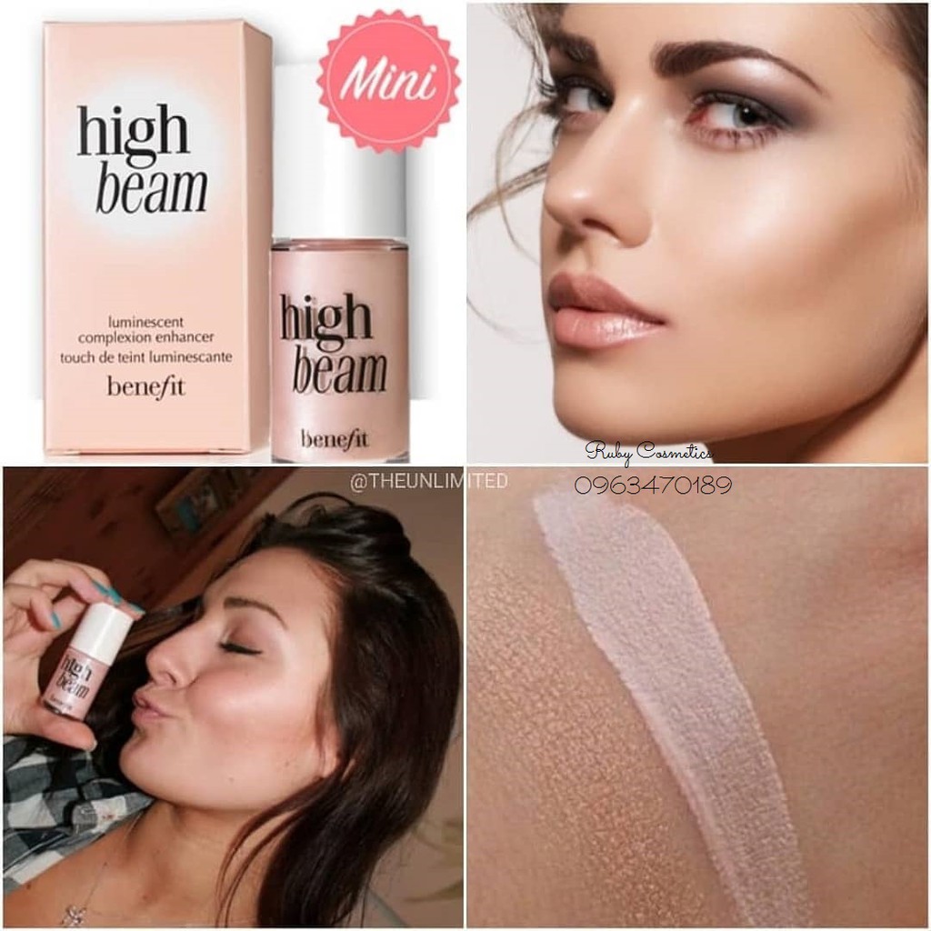 Highlight / Kem Bắt Sáng Benefit Cosmetics High Beam Liquid Face Highlighter (Full size 10ml)