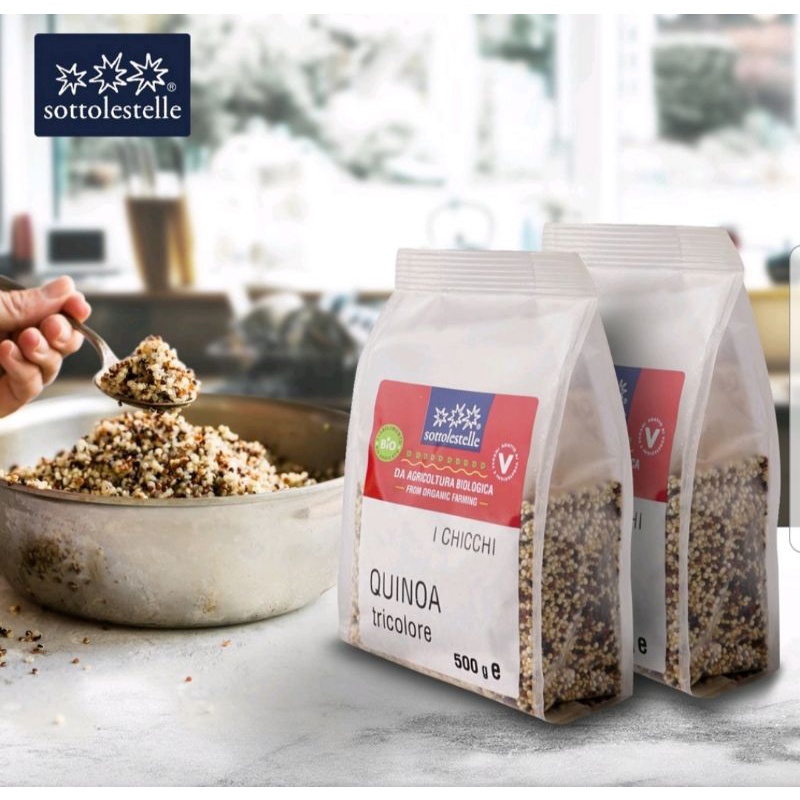 Hạt diêm mạch Quinoa hữu cơ 3 màu Sottolestelle 500