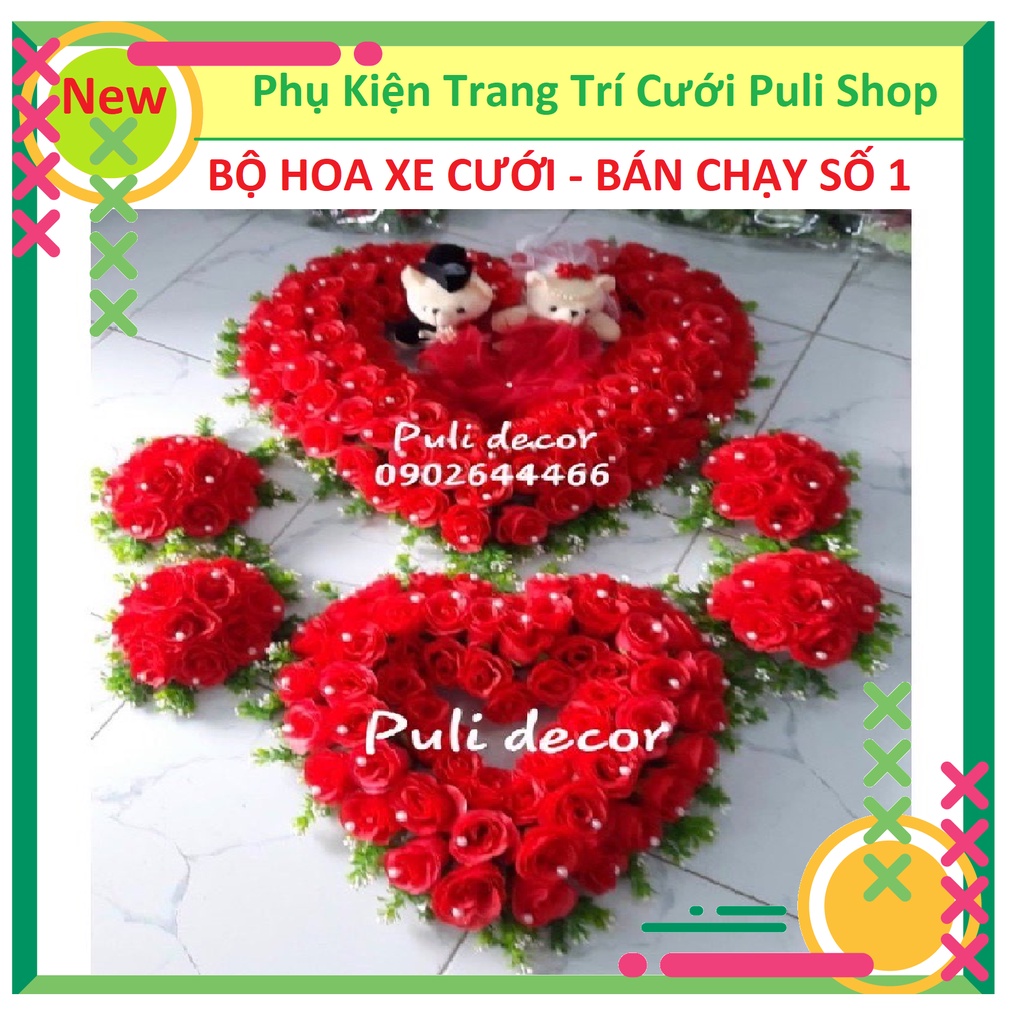 Bộ Hoa Xe Cưới Nhiều Mẫu Đẹp Giá Rẻ