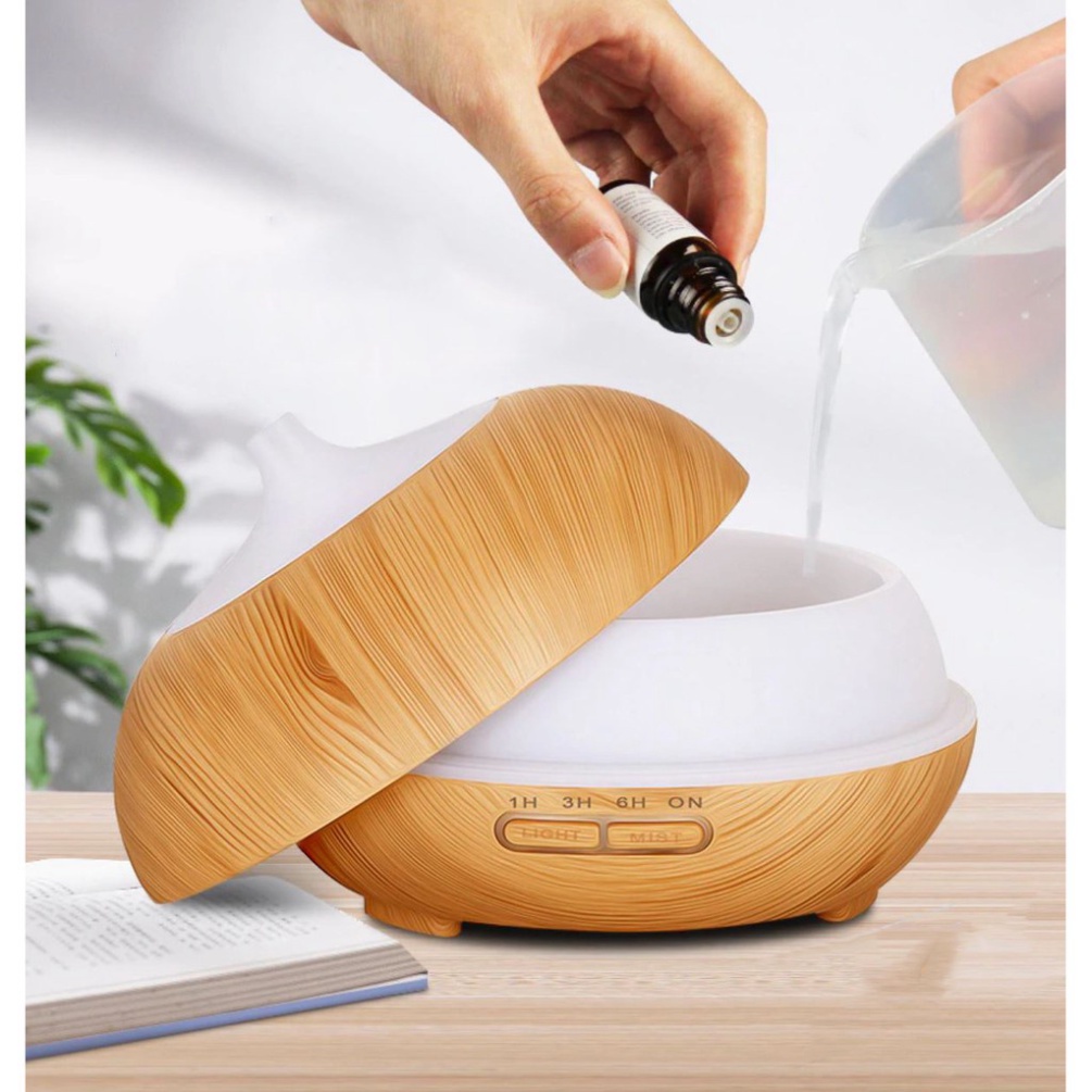 Máy xông tinh dầu, phun sương tạo độ ẩm, có đèn LED cho phòng làm việc / phòng ngủ [ Hàng Cao Cấp ]