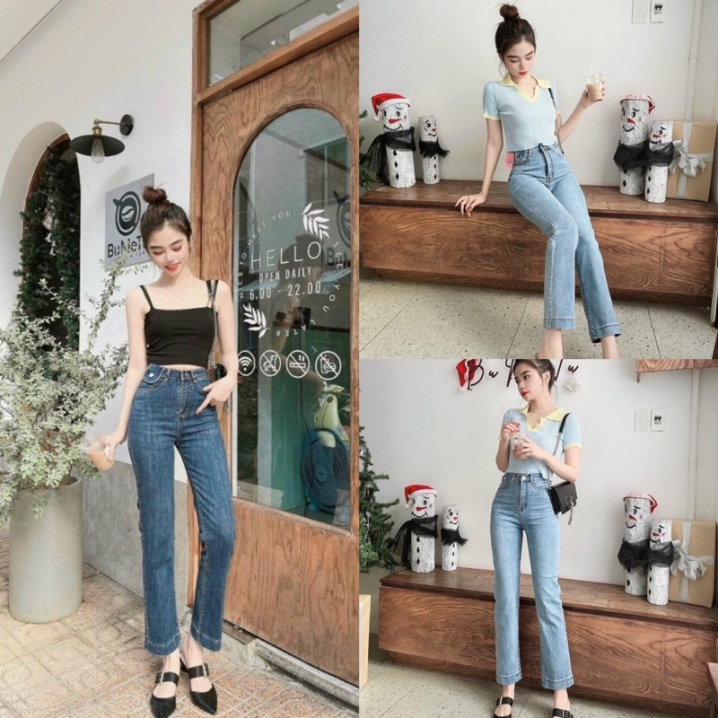Quần bò túi hotren &amp; quần jeans nắp co dãnDAQUY20quần jeans hotrenkéo sang xem video ảnh thật