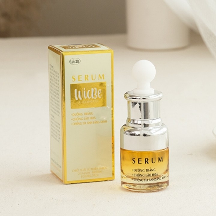 Serum dưỡng trắng da ngăn ngừa nám mờ vết thâm chống lão hóa căng bóng da Wicbe 22g