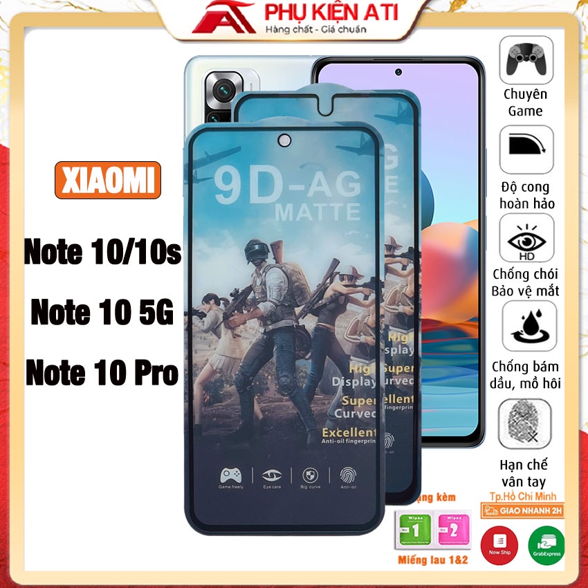 [GAMING] Kính cường lực chống vân tay Redmi Note 10 Pro/ Note 10/10s nhám, chống lóa, cảm giác lướt mượt mà