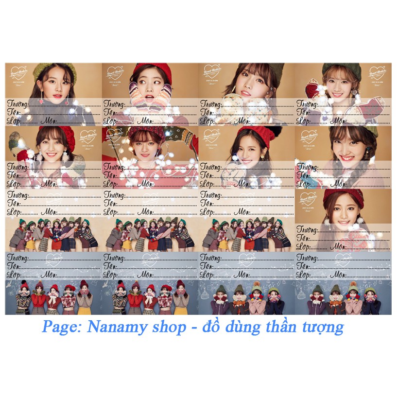 NHÃN VỞ TWICE