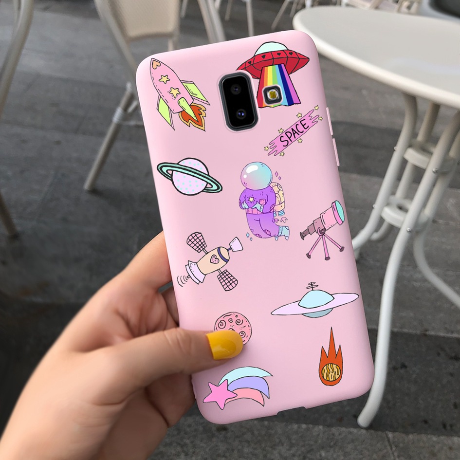 Ốp Điện Thoại Silicon Mềm In Hình Phi Hành Gia Dễ Thương Cho Samsung Galaxy A6 J6 Plus 2018 A600 A605G J600F J610G A6 + J6 +