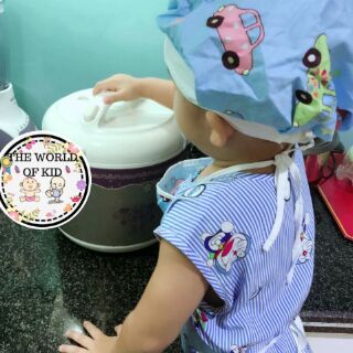 Tạp dề kèm nón cho bé