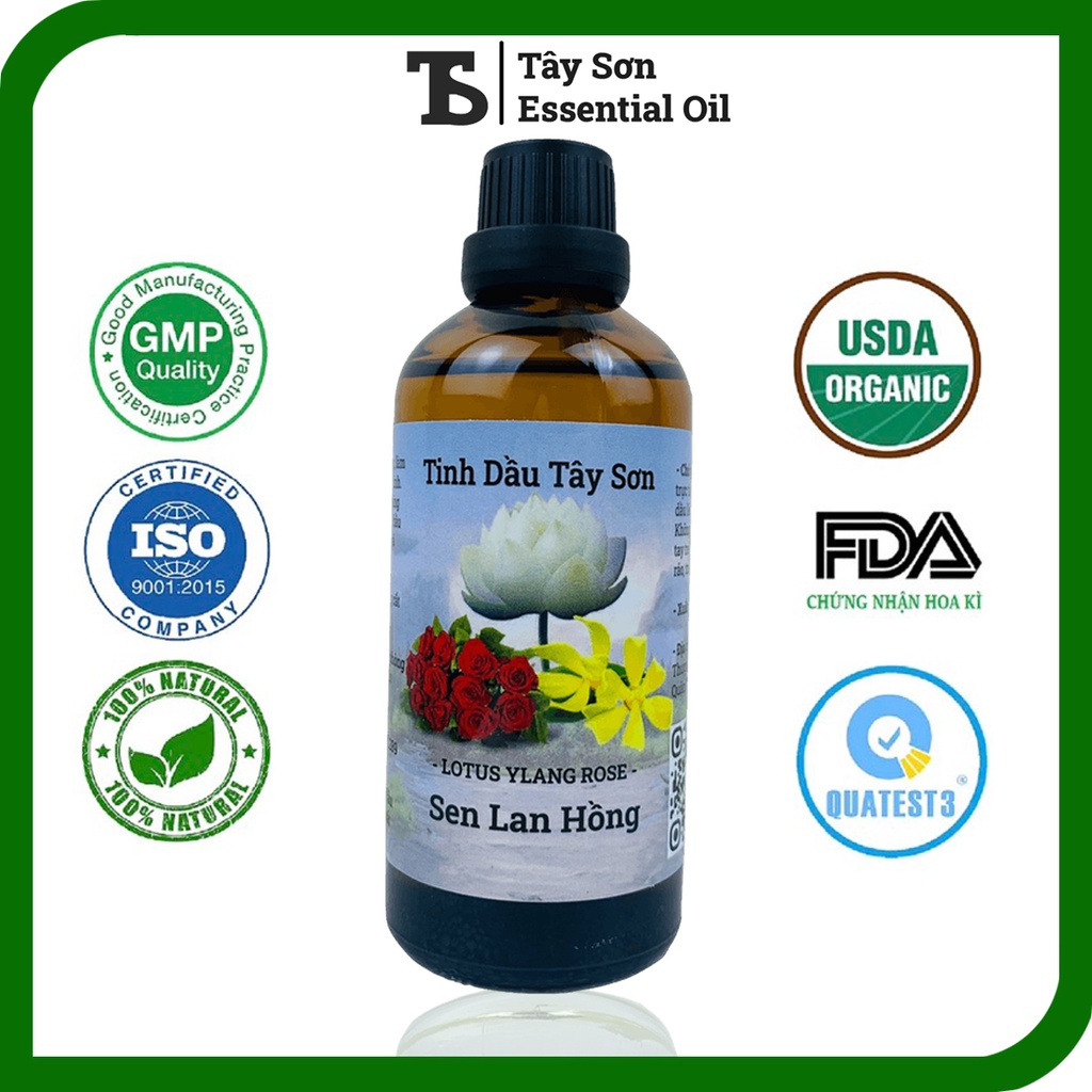 Lọ 100ML Tinh Dầu Sen Lan Hồng Tự Nhiên Nguyên Chất Khử Khuẩn Thơm Phòng Sang Trọng