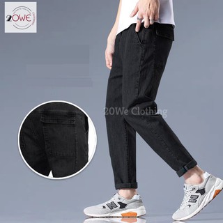 Quần Jean, Baggy, jeans, bò nam, túi hộp 2 mầu đen xanh, ống xuông,rộng mã TH-01 style hàn quốc