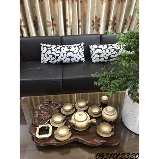 Bộ ấm trà bát tràng men hảo biến