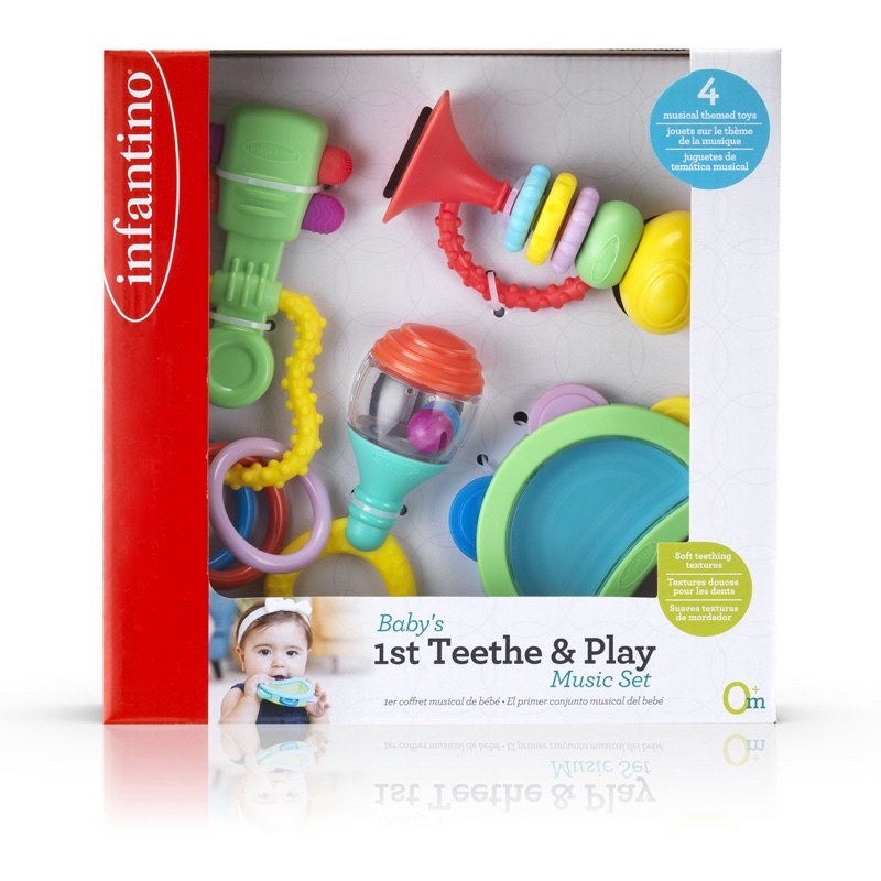 Set đồ chơi , lục lạc kèm gặm nướu an toàn cho bé - Infantino Music Set