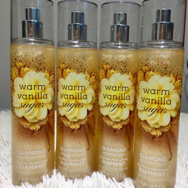 [𝐅𝐞𝐦𝐦𝐢𝐞💝] Xịt thơm nhũ Bath and Body Works - Warm Vanilla Sugar Shimmer 💘Chính Hãng💘