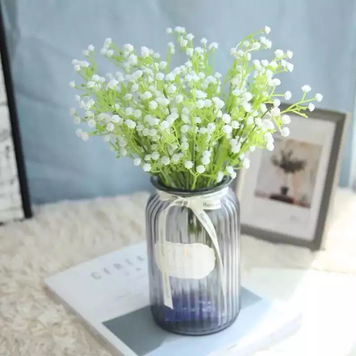 🌺Hoa Baby nhựa cao 30cm🌺 - Hoa giả trang trí lọ hoa, cành điểm