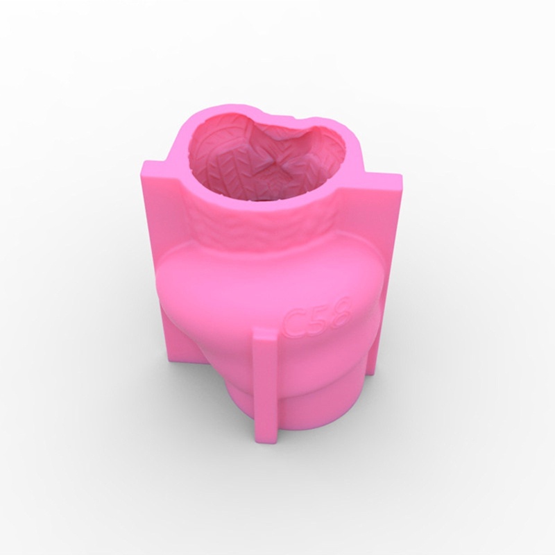 Khuôn Silicon Làm Chậu Hoa / Đựng Bút Bằng Epoxy UV Hình Cô Gái Dễ Thương DIY