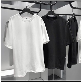Áo thun nam nữ trơn tay ngắn cổ tròn