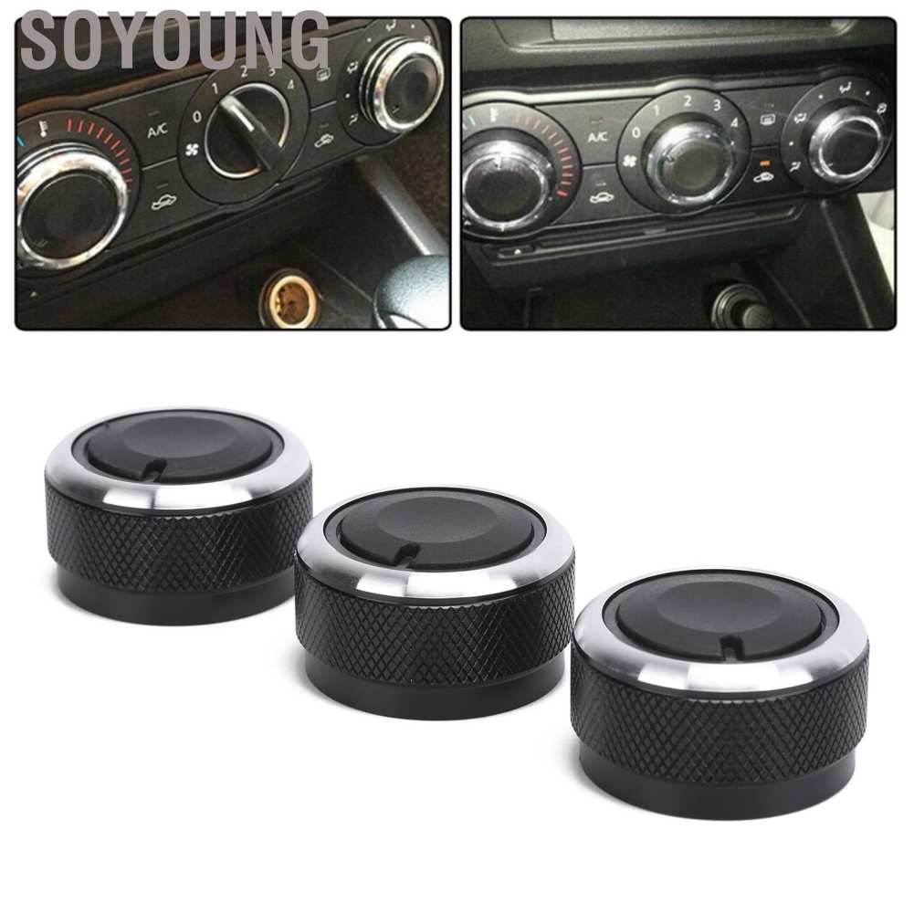 Set 3 núm vặn điều hòa xe hơi thay thế cho Vios 2002‐2014