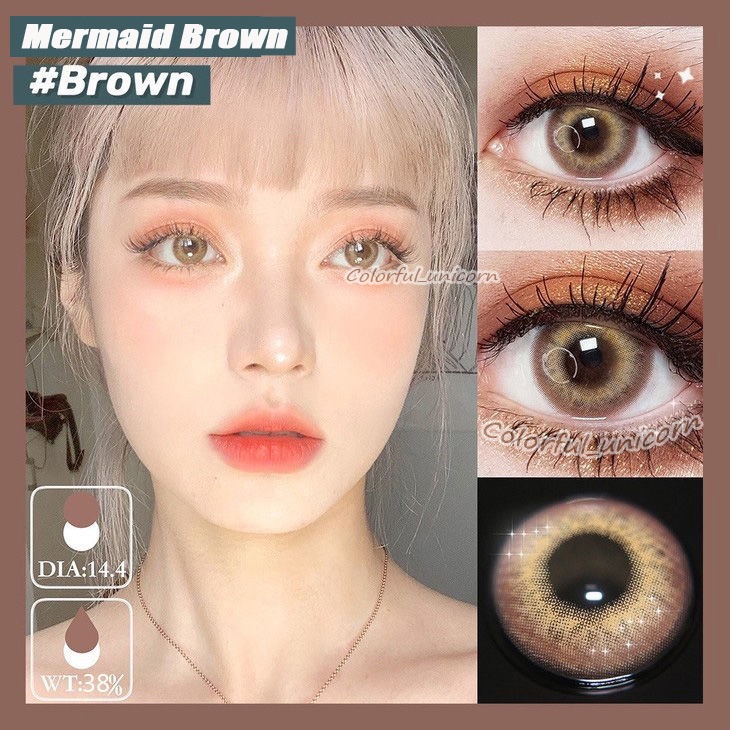 Kính áp tròng COLORHUNTER dùng 1 năm 14.4mm 0 - 8 độ