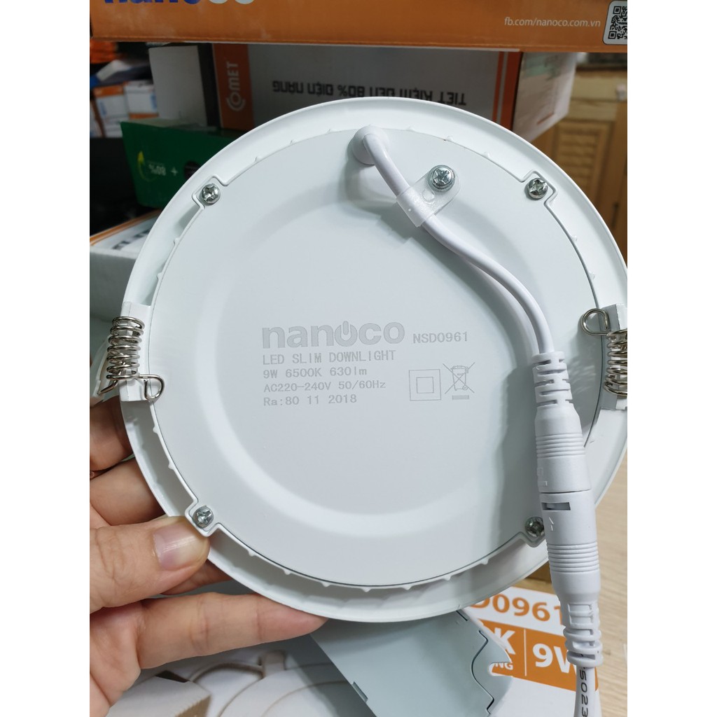 Đèn LED siêu mỏng âm trần Nanoco 9W NSD0961 (ánh sáng trắng)