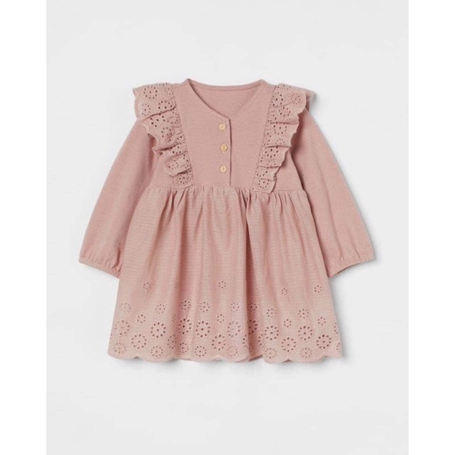 Váy cotton bé gái HM auth