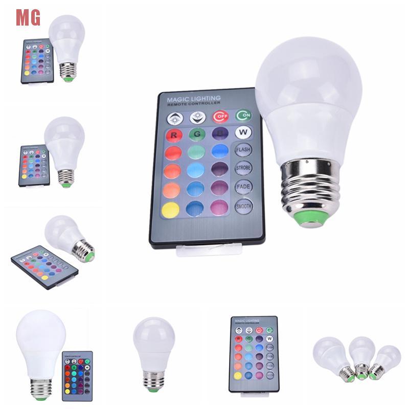 Bóng Đèn Led Rgb E27 Có Remote Điều Khiển Từ Xa 85-265v