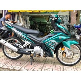 Tem xe exciter 135 xanh ngọc, độ team trùm decal xe máy ex dán đời 2011-2014