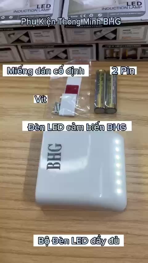 Đèn LED KÈM PIN gắn tủ quần áo cảm biến chuyển động, Đèn cảm biến PIR cho tủ quần áo/ngăn kéo ,Đèn cảm biến chuyển động | BigBuy360 - bigbuy360.vn