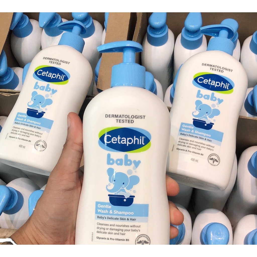 Sữa tắm gội toàn thân cho bé CETAPHIL GENTLE BABY WASH AND SHAMPOO 230ml, 400ml - Úc