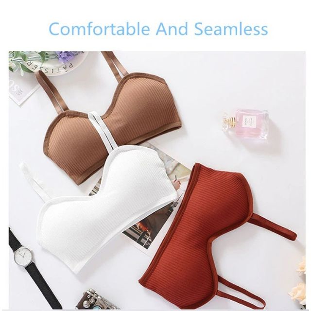 Áo ngực nữ - áo bra cotton tăm 2 dây có đệm 9922 / 20193 | BigBuy360 - bigbuy360.vn