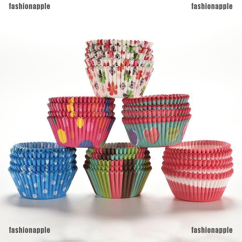 Set 100 CốC GiấY ĐựNg BáNh Cupcake NhiềU MàU SắC