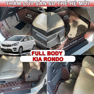 Thảm lót sàn ô tô 6D Kia Rondo thành cao, tràn viền bậc cửa