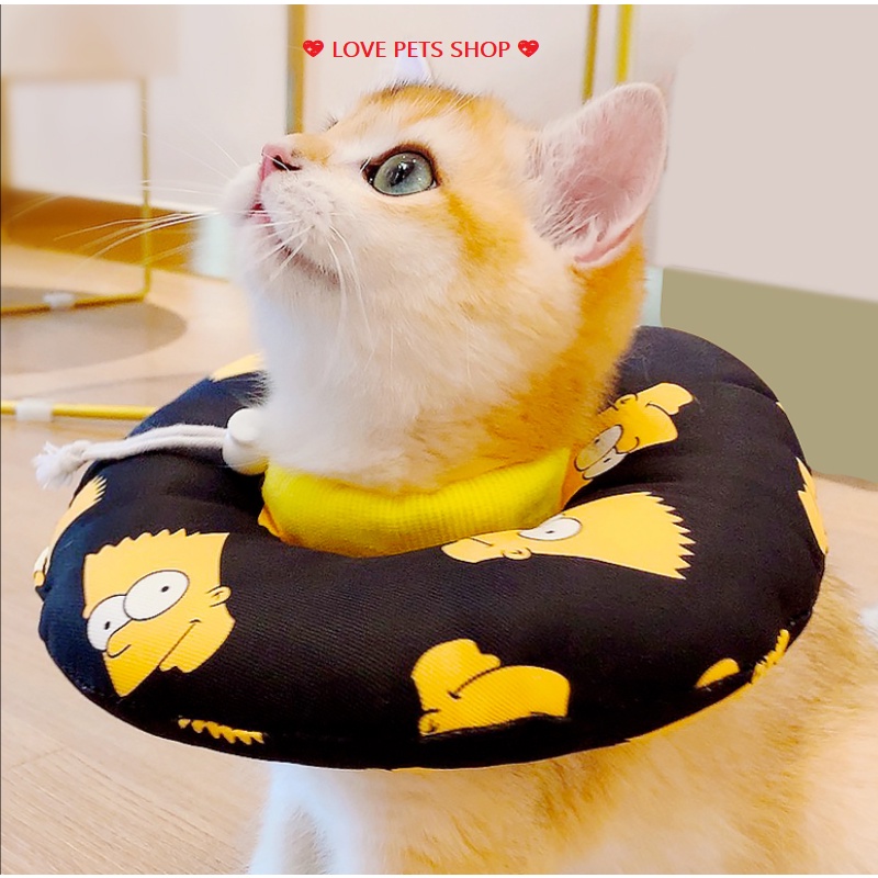 VÒNG CỔ CHỐNG LIẾM, LOA CHỐNG LIẾM CHO CHÓ MÈO BẰNG BÔNG - LOVE PETS SHOP