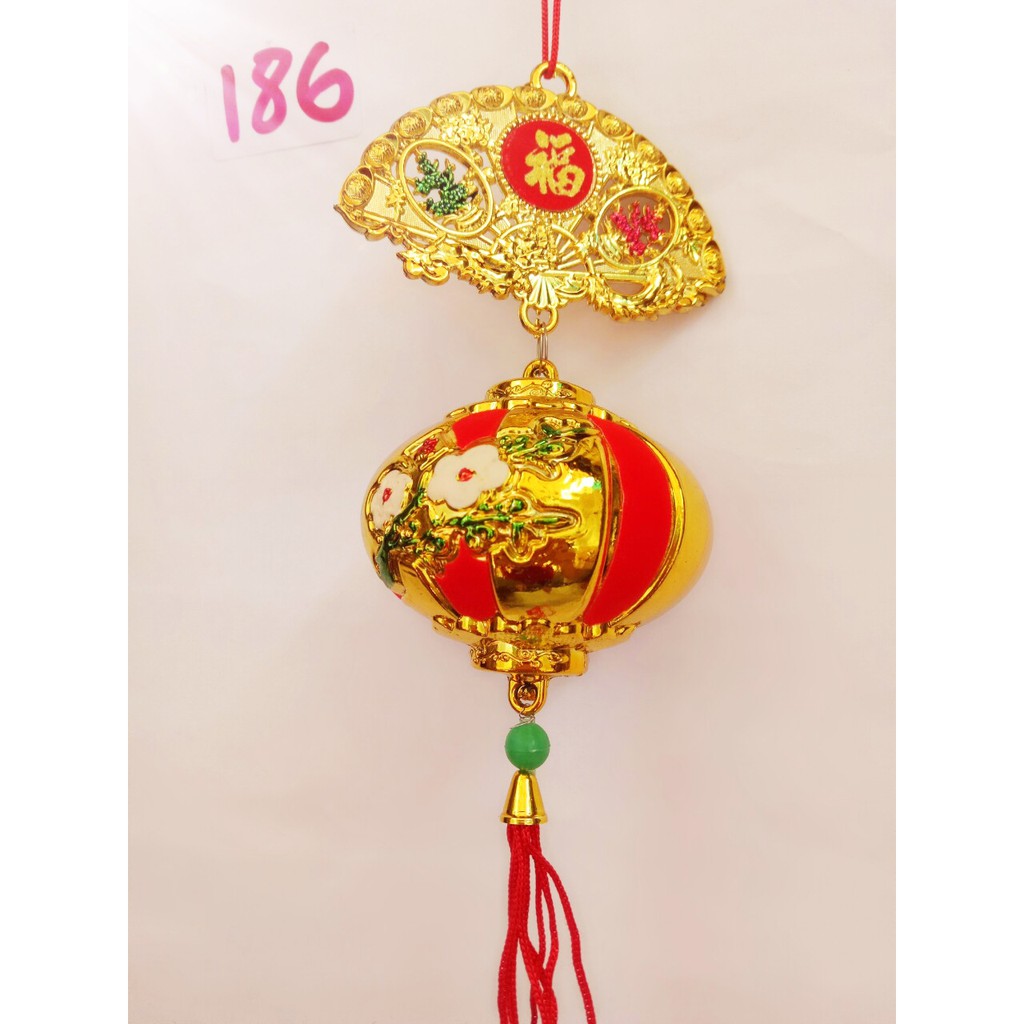 QUẠT ĐÈN HOA SỌC TRANG TRÍ TẾT NK186