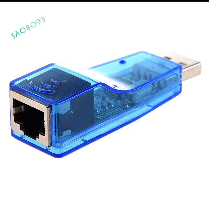 Usb Ethernet Rj45 Lan Card Adapter 10 / 100 Mbps Cho Laptop Pc Màu Xanh Dương