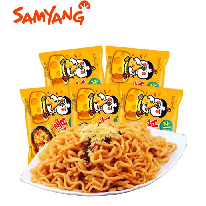 Lốc 5 gói Mì Gà Cay Phô Mai Hàn Quốc Samyang 140g