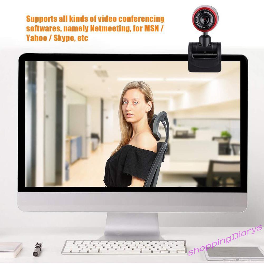 ✤Sh✤ USB 2.0 Web Camera for Live Streaming Video Conference HD Webcam with MIC