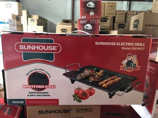 Bếp nướng điện Sunhouse, Bếp nướng điện Sunhouse không khói, rất sạch sẽ dễ vệ sinh và an toàn cho sức khỏe