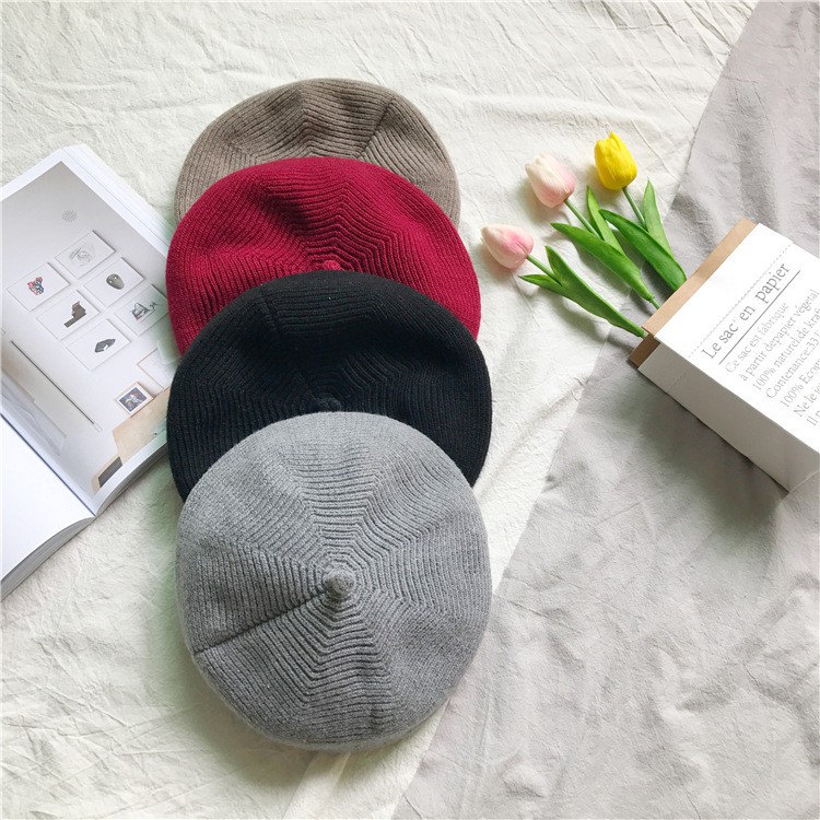 Mũ Nồi Jean Denim Chữ C JBR17 Jussy Official Kiểu Mũ Beret Nữ Chất Vải Jean Form Mềm Có Dây Rút