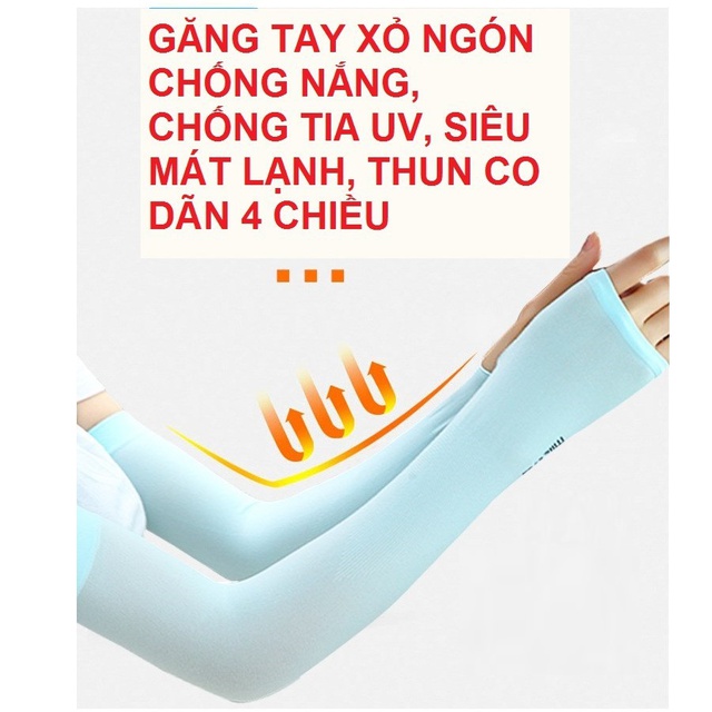 Găng Tay Chống Nắng Xỏ Ngón Let's Slim Aqua-X -1 Túi 2 Cái